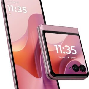 Motorola Razr 2025 256GB Unlocked Flip Phone – 50MP Camera, 8GB RAM, US Version, Pantone Parfait Pink