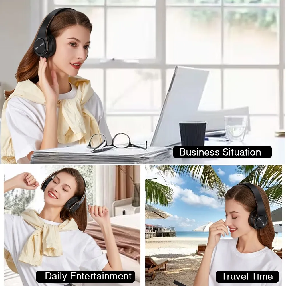 CATASSU Bluetooth 5.3 Wireless Over-Ear Headphones with Microphone - Image 3