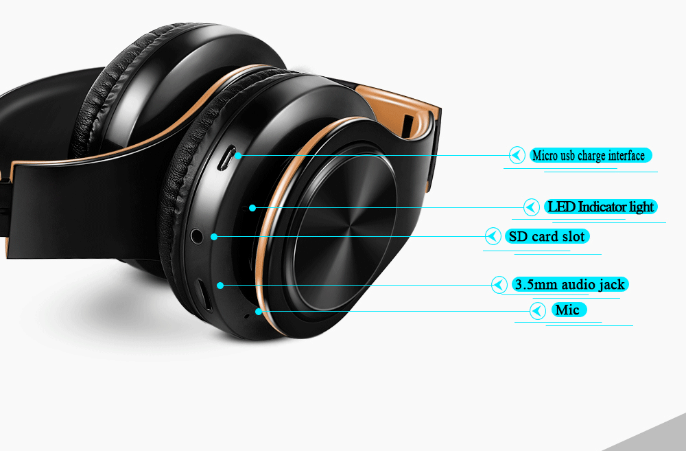 CATASSU Bluetooth 5.3 Wireless Over-Ear Headphones with Microphone - Image 8