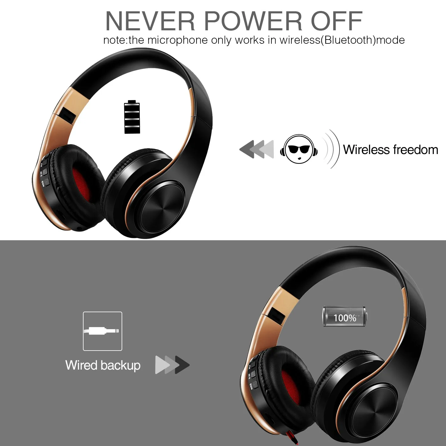 CATASSU Bluetooth 5.3 Wireless Over-Ear Headphones with Microphone - Image 10