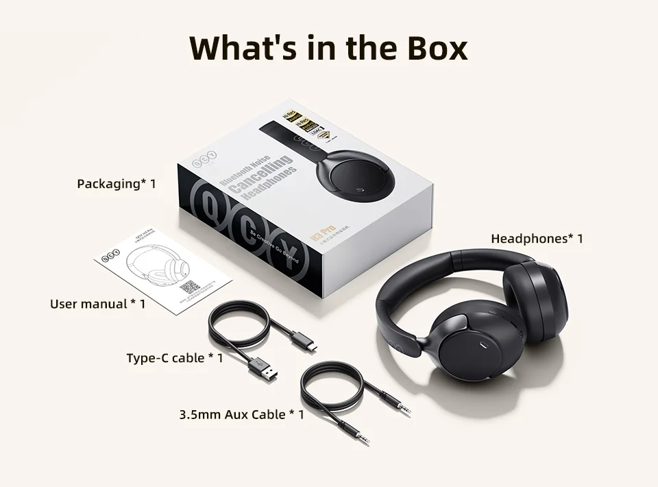 QCY H3 Pro ANC Wireless Over-Ear Headphones - Image 22
