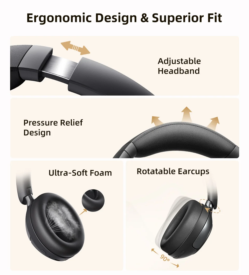 QCY H3 Pro ANC Wireless Over-Ear Headphones - Image 17
